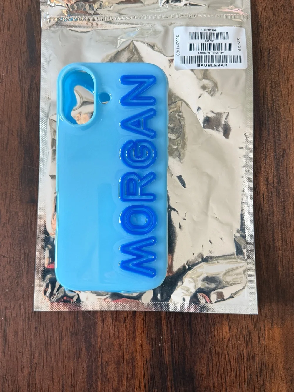 Blue MORGAN iPhone  17 Case